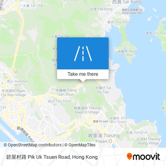 碧屋村路 Pik Uk Tsuen Road map