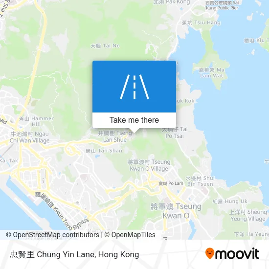 忠賢里 Chung Yin Lane map