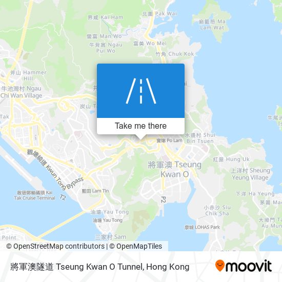 將軍澳隧道 Tseung Kwan O Tunnel地圖