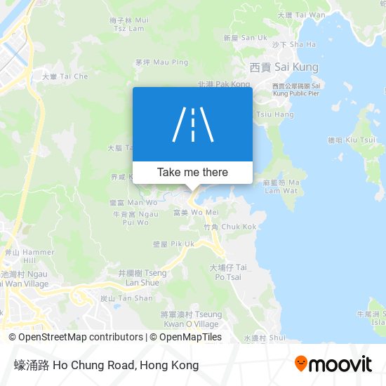 蠔涌路 Ho Chung Road map