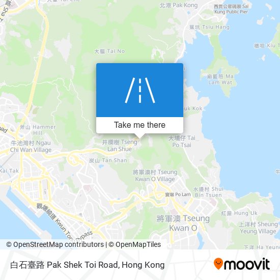 白石臺路 Pak Shek Toi Road map