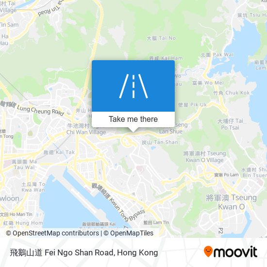 飛鵝山道 Fei Ngo Shan Road map