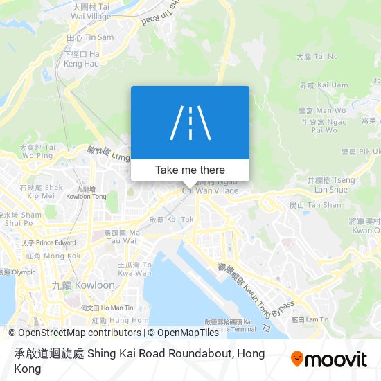 承啟道迴旋處 Shing Kai Road Roundabout map