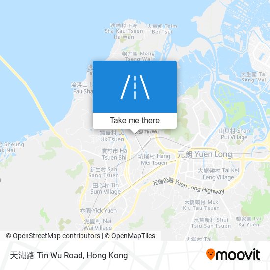 天湖路 Tin Wu Road map