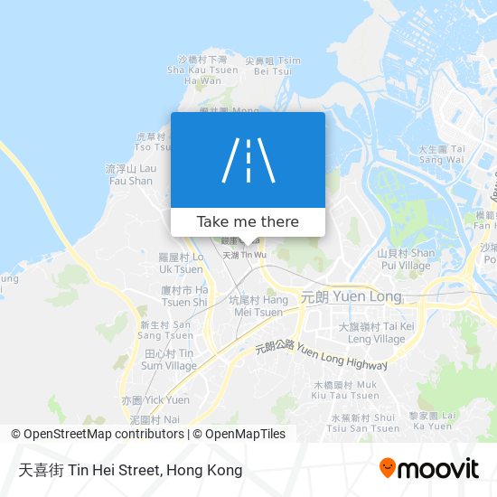 天喜街 Tin Hei Street map