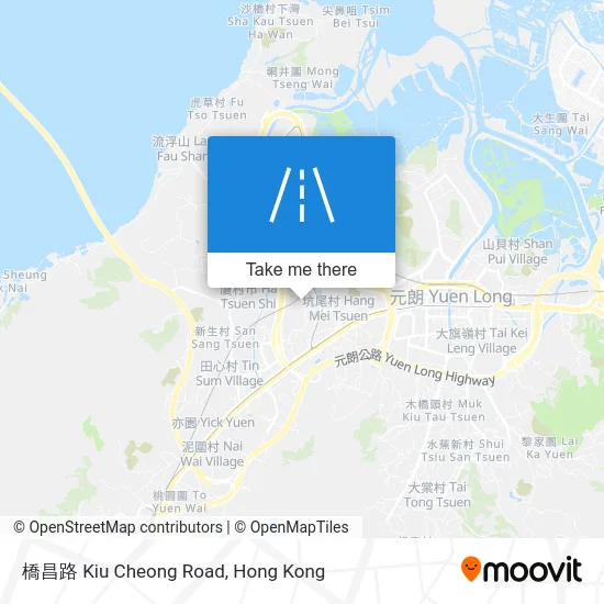 橋昌路 Kiu Cheong Road map