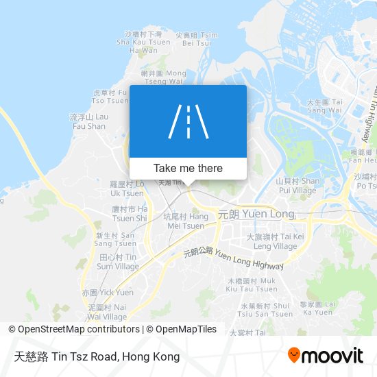 天慈路 Tin Tsz Road map