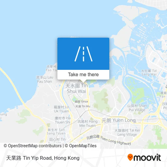 天業路 Tin Yip Road map