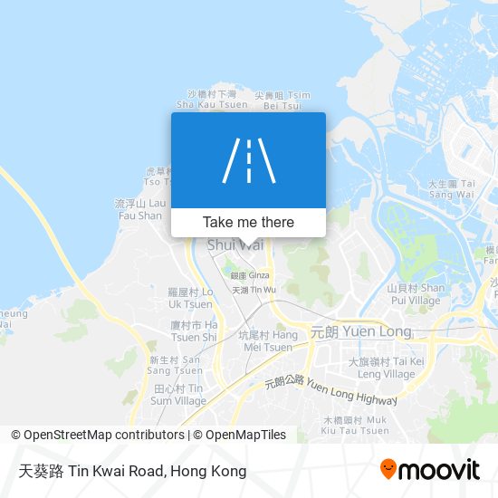 天葵路 Tin Kwai Road map