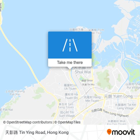 天影路 Tin Ying Road map