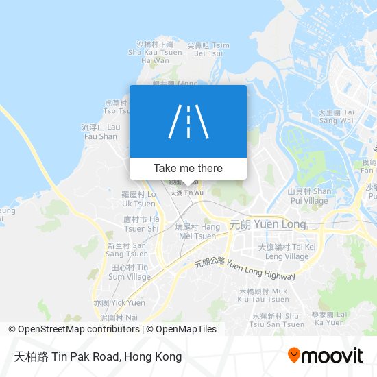 天柏路 Tin Pak Road map