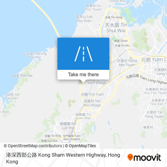 港深西部公路 Kong Sham Western Highway map