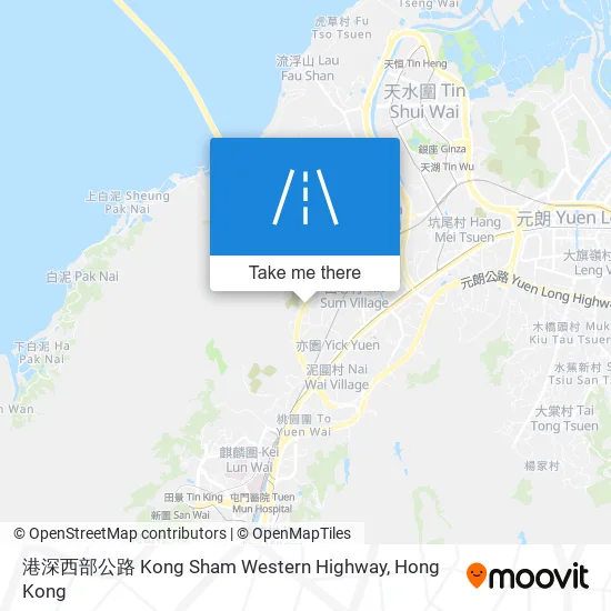 港深西部公路 Kong Sham Western Highway地圖