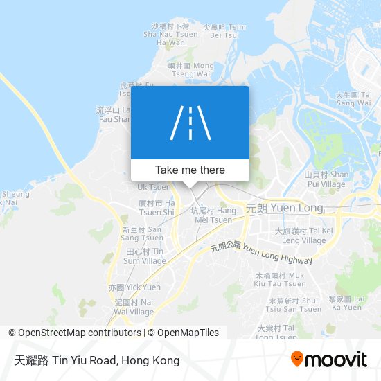 天耀路 Tin Yiu Road map