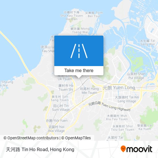 天河路 Tin Ho Road map