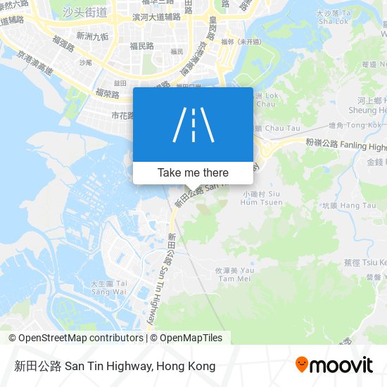 新田公路 San Tin Highway map