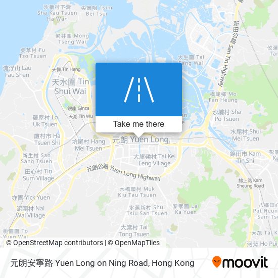 元朗安寧路 Yuen Long on Ning Road map