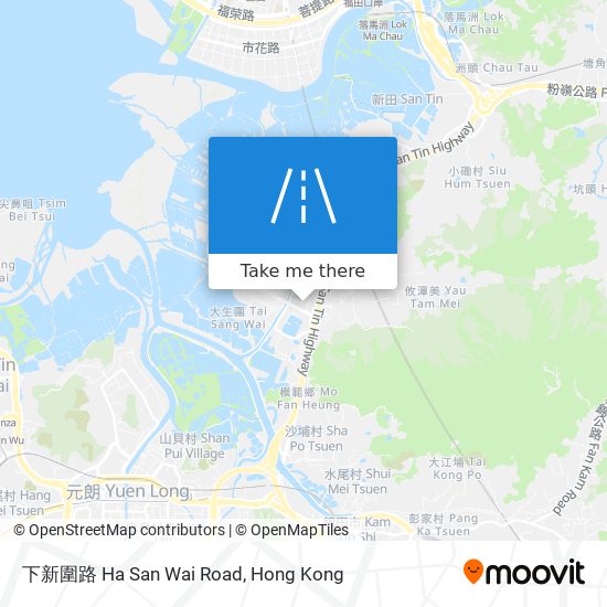 下新圍路 Ha San Wai Road map