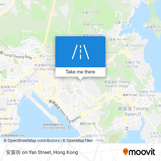 安茵街 on Yan Street map