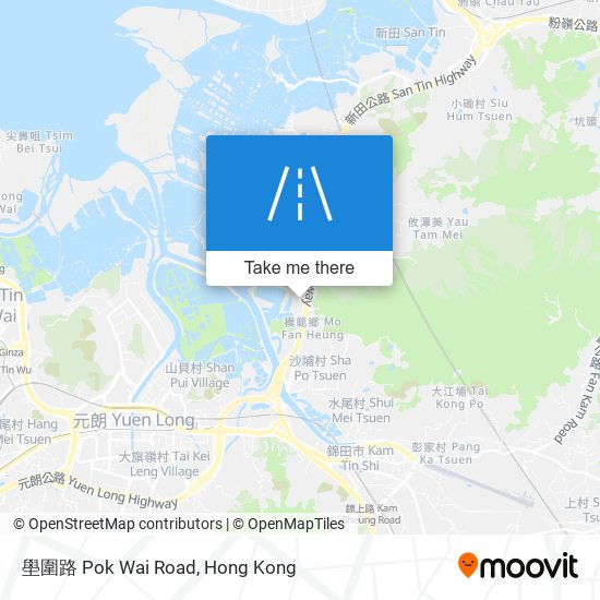 壆圍路 Pok Wai Road map