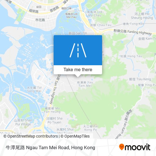 牛潭尾路 Ngau Tam Mei Road map