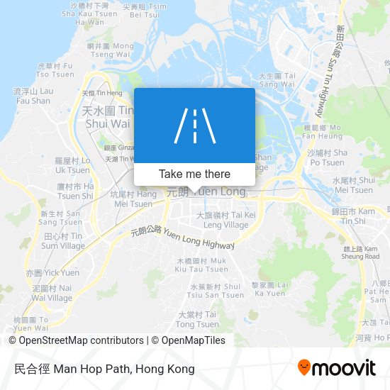 民合徑 Man Hop Path map