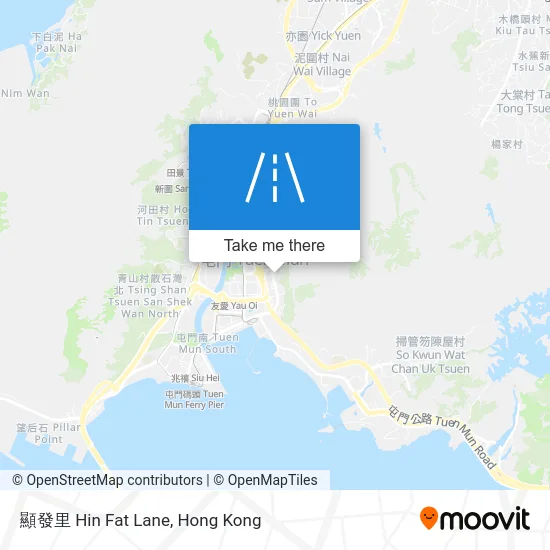 顯發里 Hin Fat Lane map