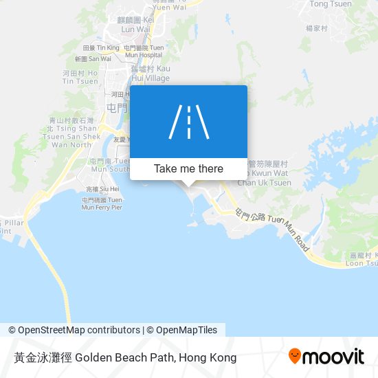 黃金泳灘徑 Golden Beach Path map