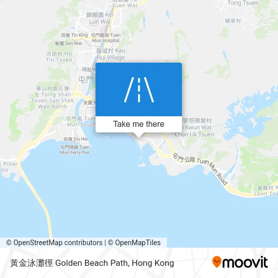 黃金泳灘徑 Golden Beach Path map
