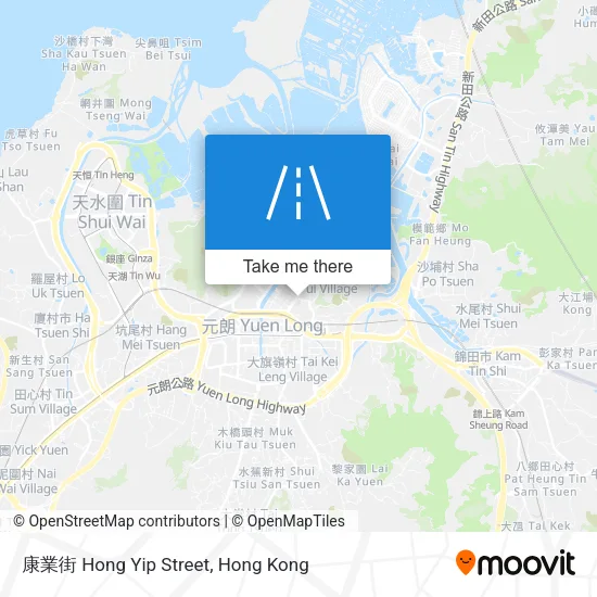 康業街 Hong Yip Street map
