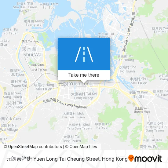 元朗泰祥街 Yuen Long Tai Cheung Street map