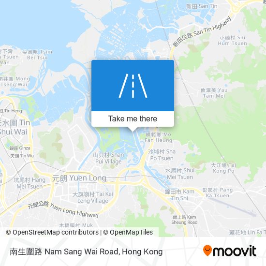 南生圍路 Nam Sang Wai Road map
