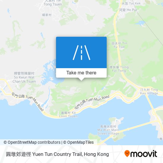 圓墩郊遊徑 Yuen Tun Country Trail map