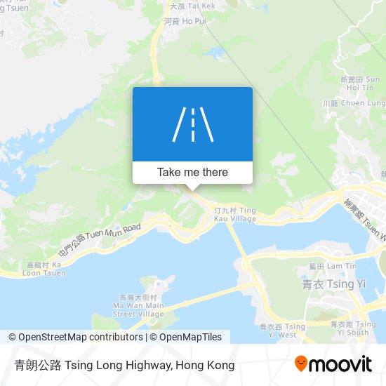 青朗公路 Tsing Long Highway map