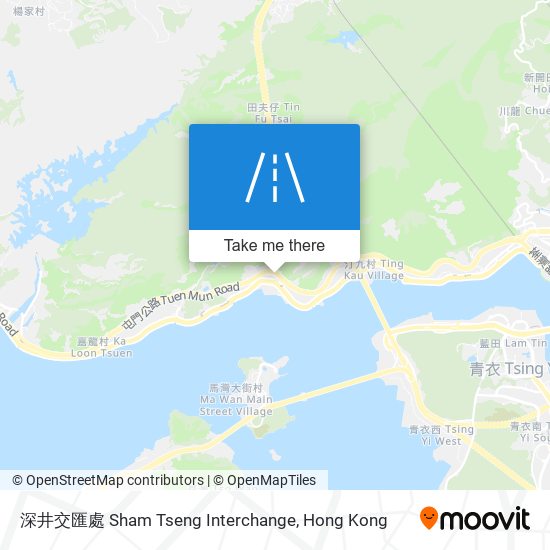 深井交匯處 Sham Tseng Interchange map