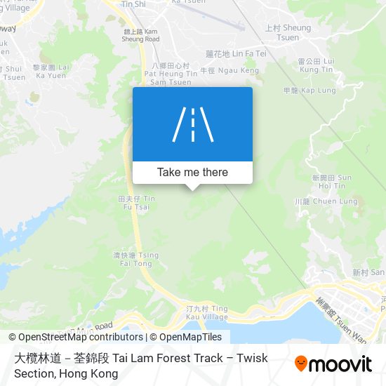 大欖林道－荃錦段 Tai Lam Forest Track – Twisk Section map