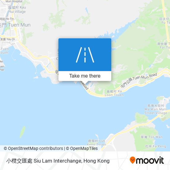 小欖交匯處 Siu Lam Interchange map