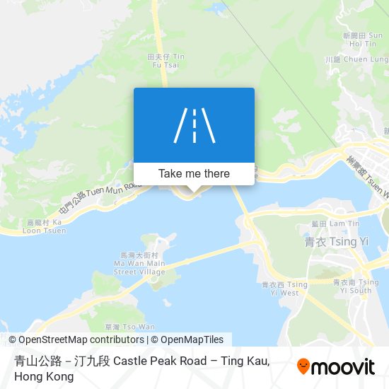 青山公路－汀九段 Castle Peak Road – Ting Kau map