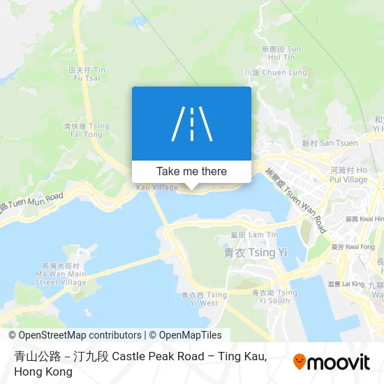 青山公路－汀九段 Castle Peak Road – Ting Kau map