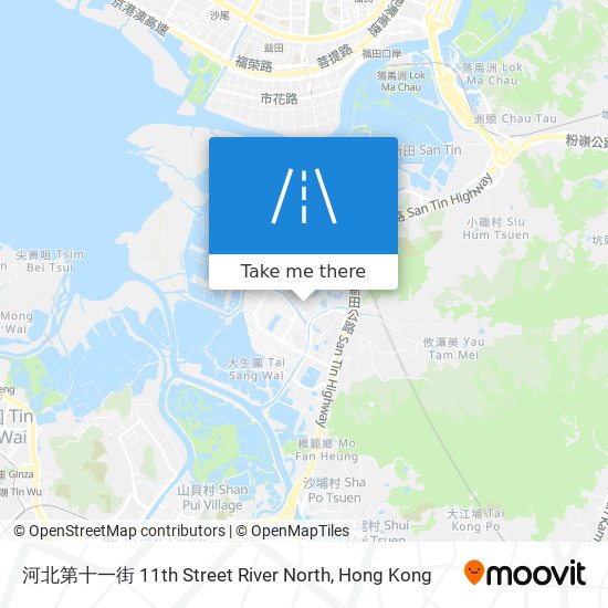 河北第十一街 11th Street River North map