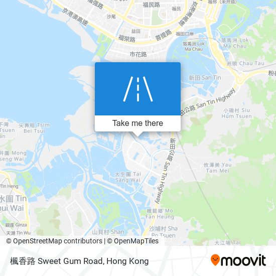 楓香路 Sweet Gum Road map