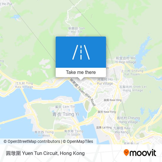 圓墩圍 Yuen Tun Circuit map