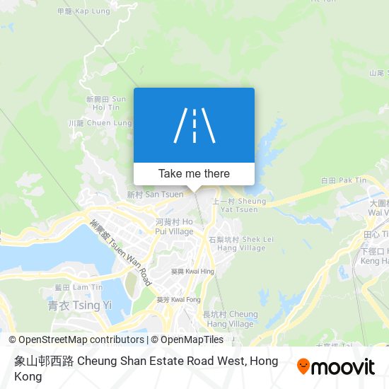 象山邨西路 Cheung Shan Estate Road West map