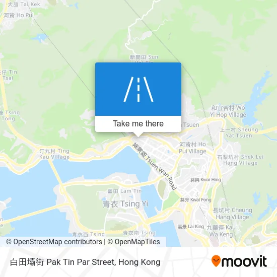 白田壩街 Pak Tin Par Street map