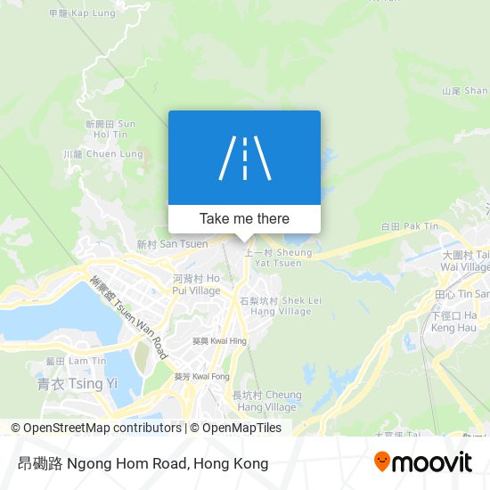 昂磡路 Ngong Hom Road map