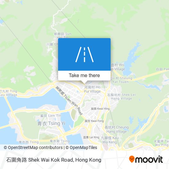 石圍角路 Shek Wai Kok Road map