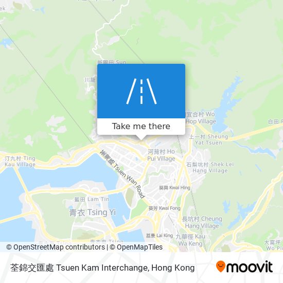 荃錦交匯處 Tsuen Kam Interchange map