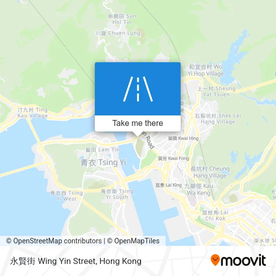 永賢街 Wing Yin Street map