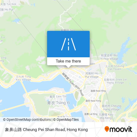 象鼻山路 Cheung Pei Shan Road map