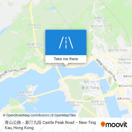 青山公路－新汀九段 Castle Peak Road – New Ting Kau map
